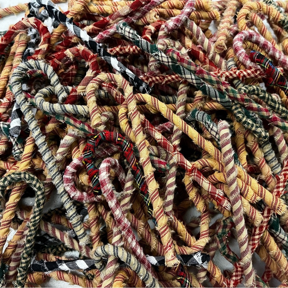 12 Primitive 6" ASSORTED handmade fabric Candy Canes Christmas ornaments gift